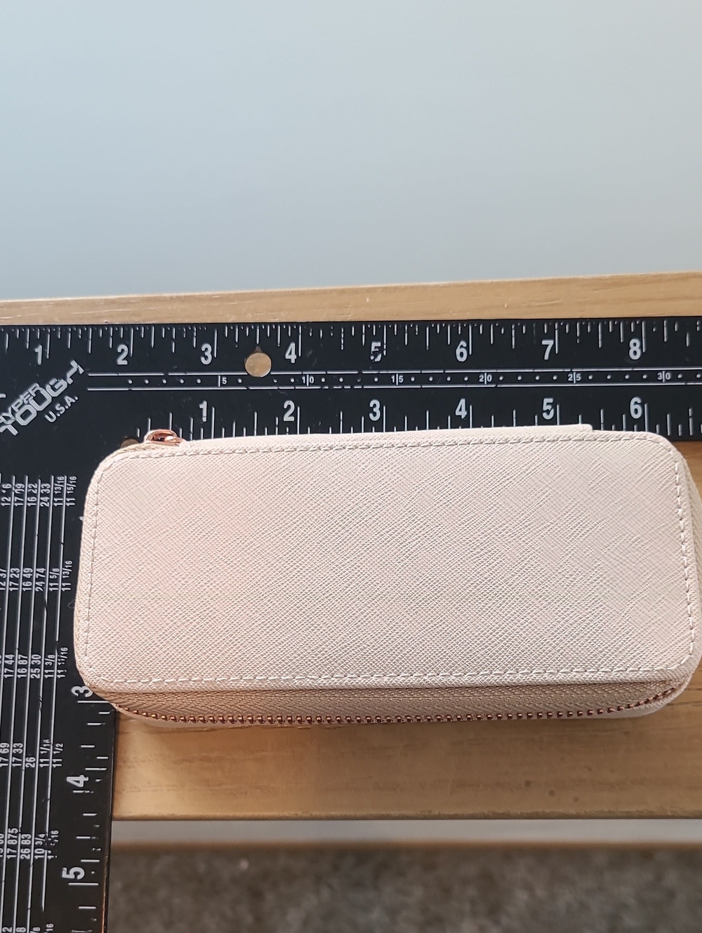 Stackers Jewelry Travel Case in Cream with Rose Gold Zipper - Picture 6 of 6